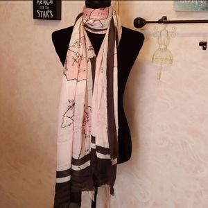 NWT Kate Spade US map scarf/wrap